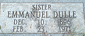 Sr. Emmanuel Dulle, O.C.D.  Dec. 10, 1896 - Feb 23, 1971