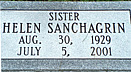Sr. Helen Sanchagrin, O.C.D.  Aug. 30, 1929 - July 5, 2001