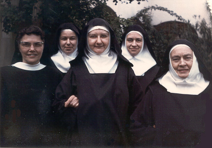 Sisters Mary Anne, Astrid, Desiree, Yvonne, Mother Emmanuel