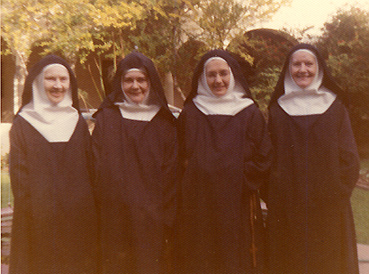 Sr. Celine, Sr. Claudia, Mother Emmanuel, Sr. Mary