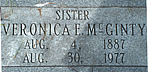 Sr. Veronica E. McGinty, O.C.D.   Aug. 4, 1887 - Aug. 30, 1977
